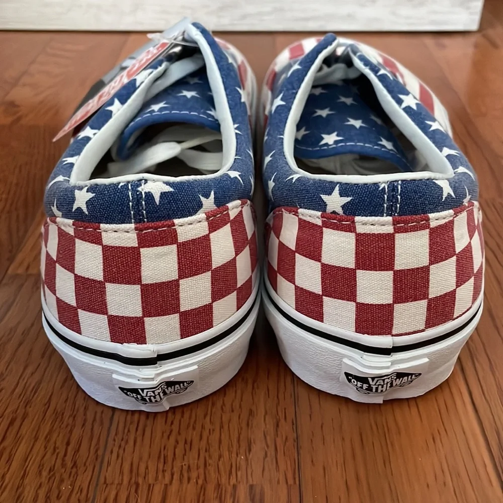 VANS Era (Van Doren) Stars and Stripes/Checkered Men's Shoes - Picture 6 of 16